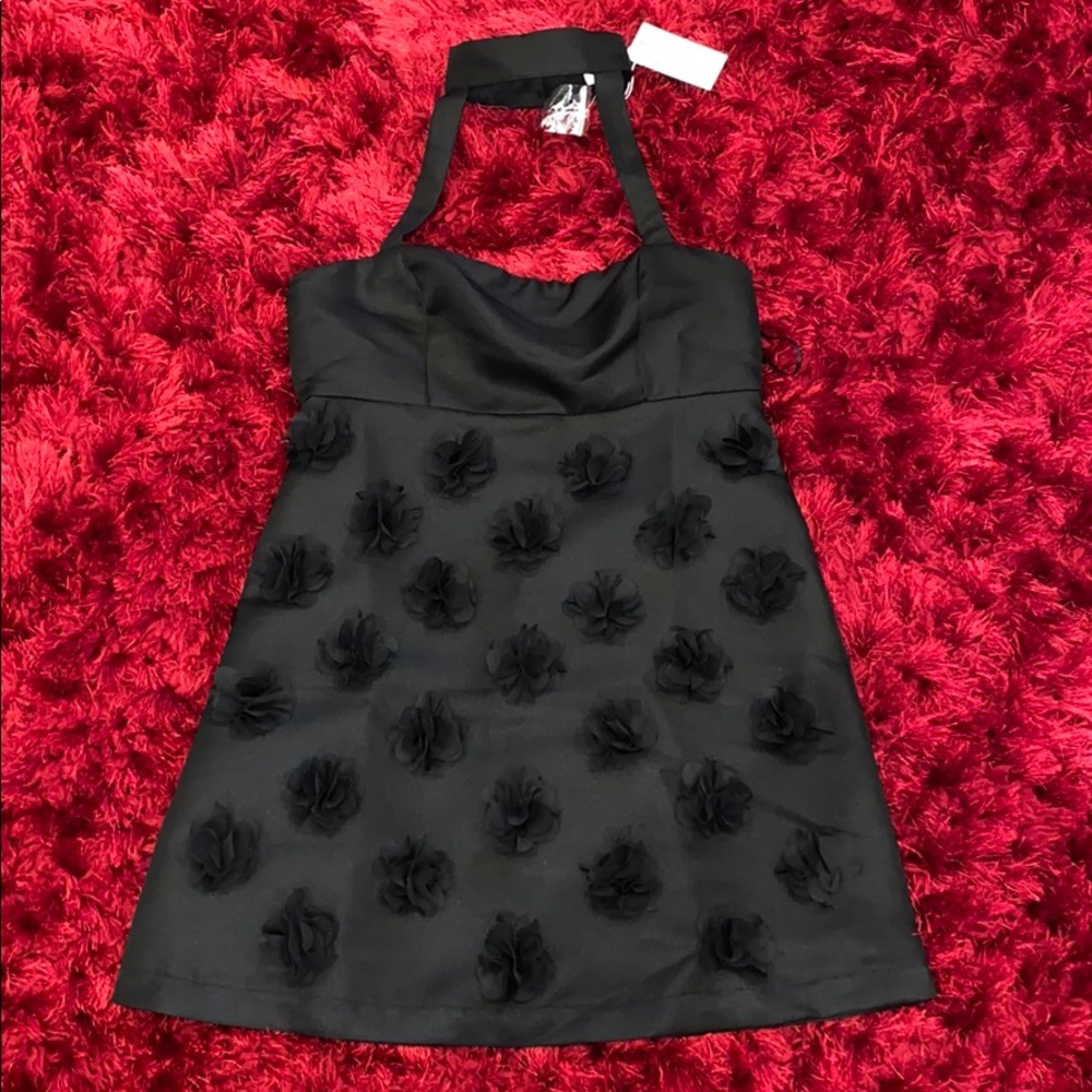 Re:named Black Mini Dress